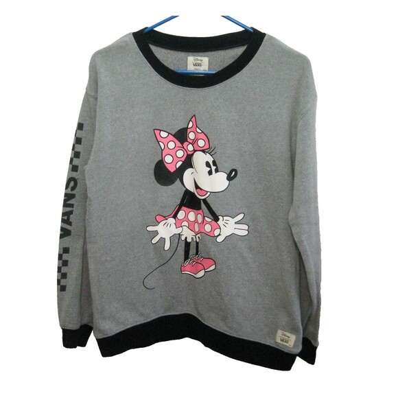 Vans Tops - MINNIE MOUSE Women's (Size Small) Gray Disney Vans Graphic Sweatshirt Shirt Top